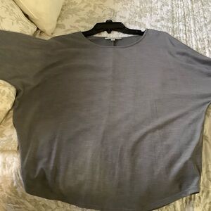 Green Envelope Gray 3/4 Sleeve Top